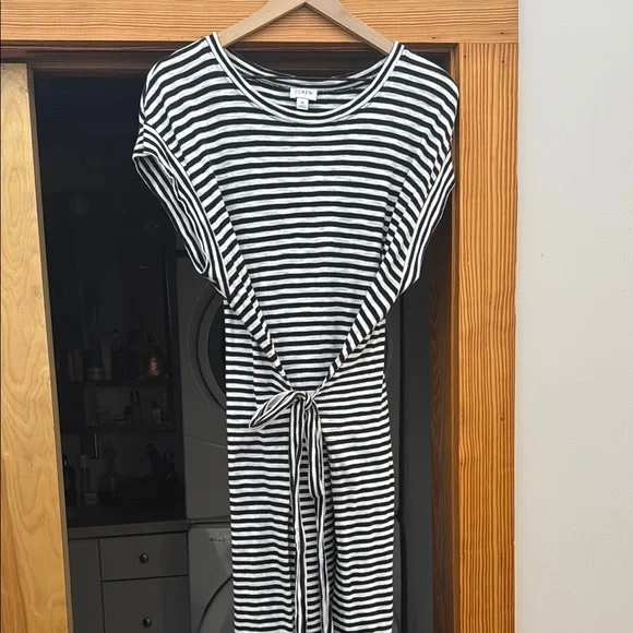 J. Crew Factory Striped Tie-Waist Mini Dress - Picture 1 of 6